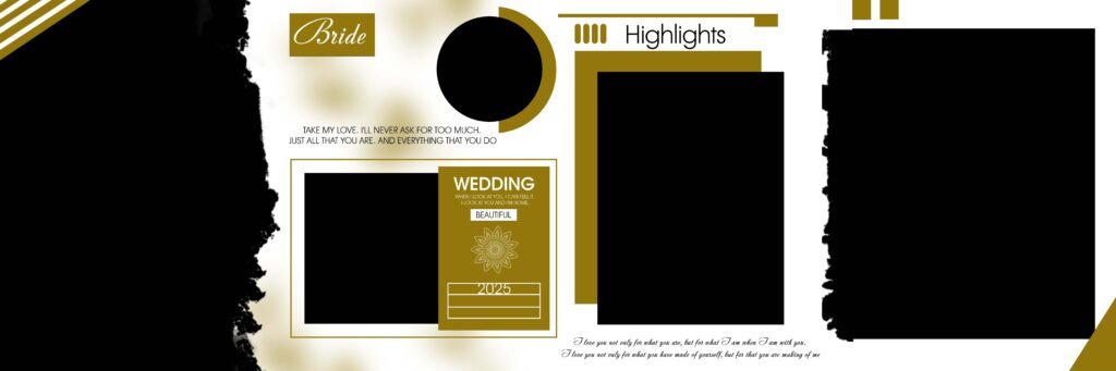 2025 Bride and Groom Wedding Album Templates Free PSD Download