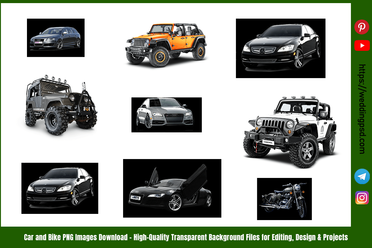 Car and Bike PNG Images Download – High-Quality Transparent Background Files for Editing, Design & Projects