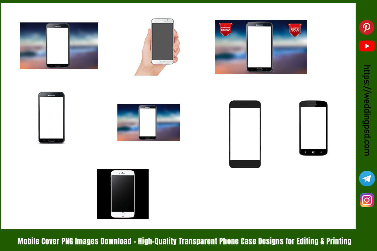 Mobile Cover PNG Images Download – High Quality Transparent Phone Case Designs for Editing & Printing