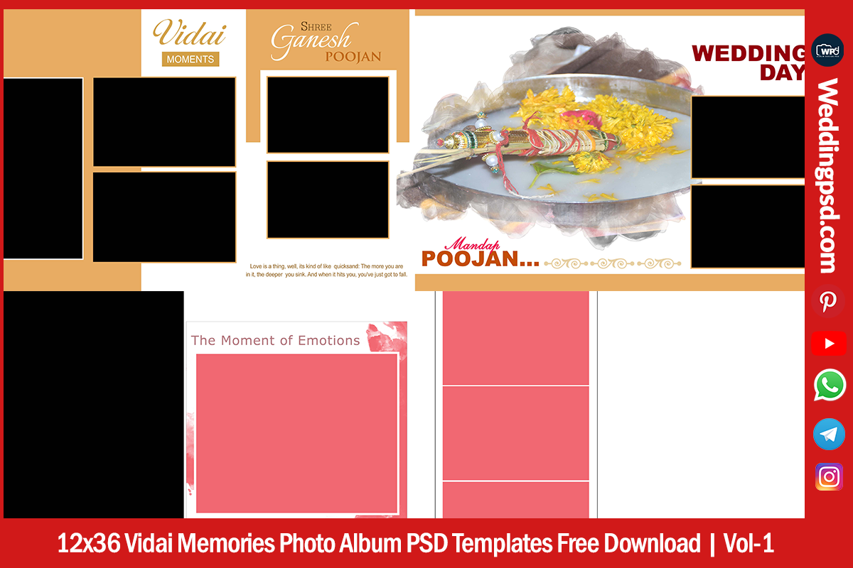 12x36 Vidai Memories Photo Album PSD Templates Free Download