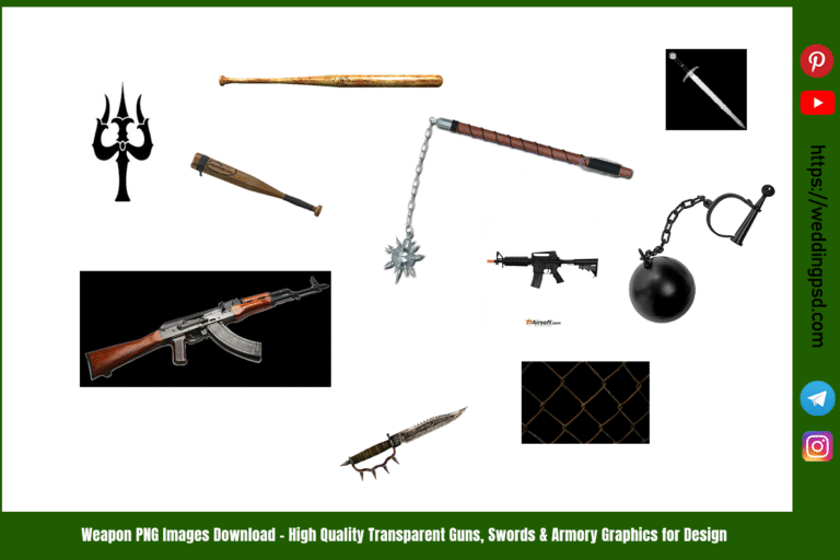 Weapon PNG Images Download – High Quality Transparent Guns, Swords & Armory Graphics for Design