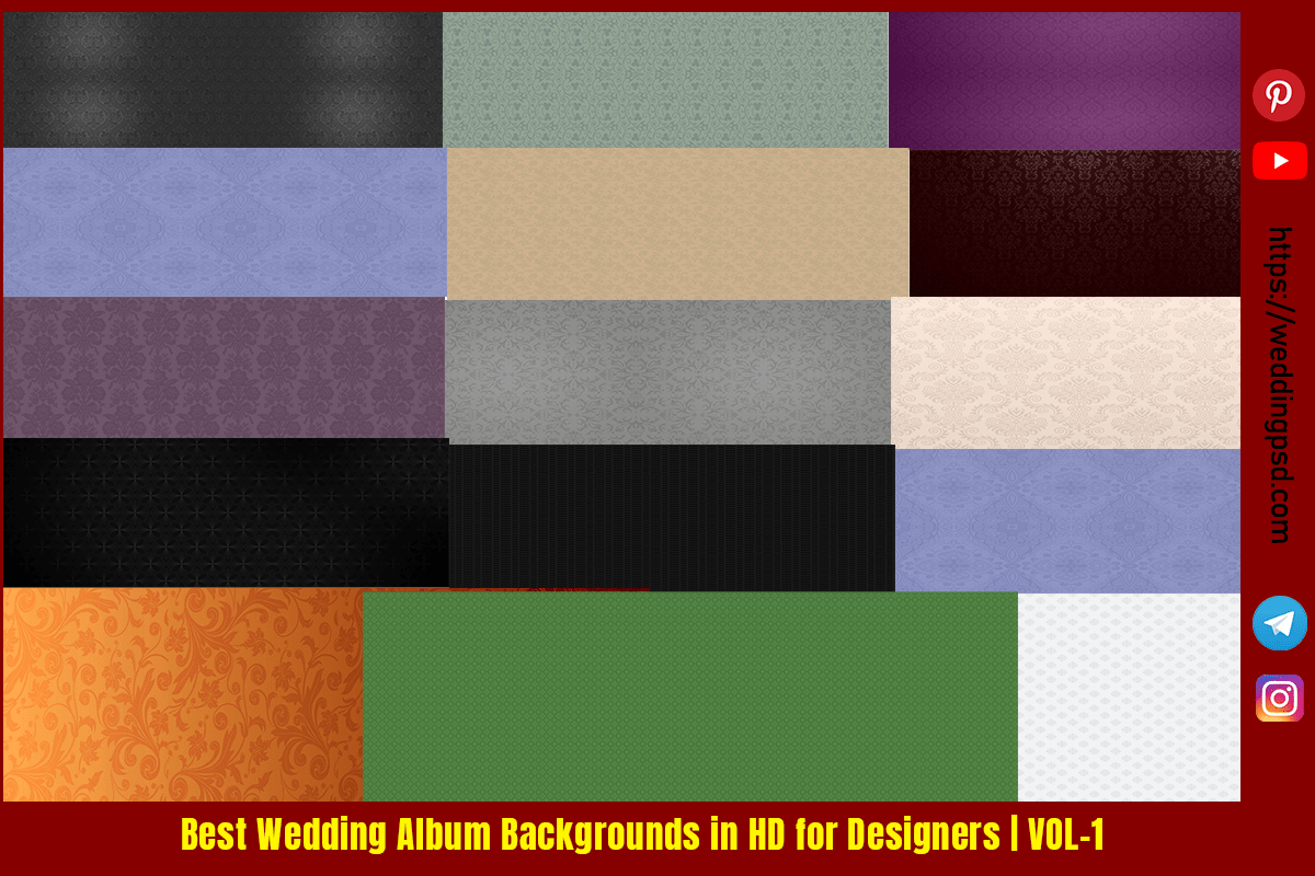 Best Wedding Album Backgrounds in HD for Designers