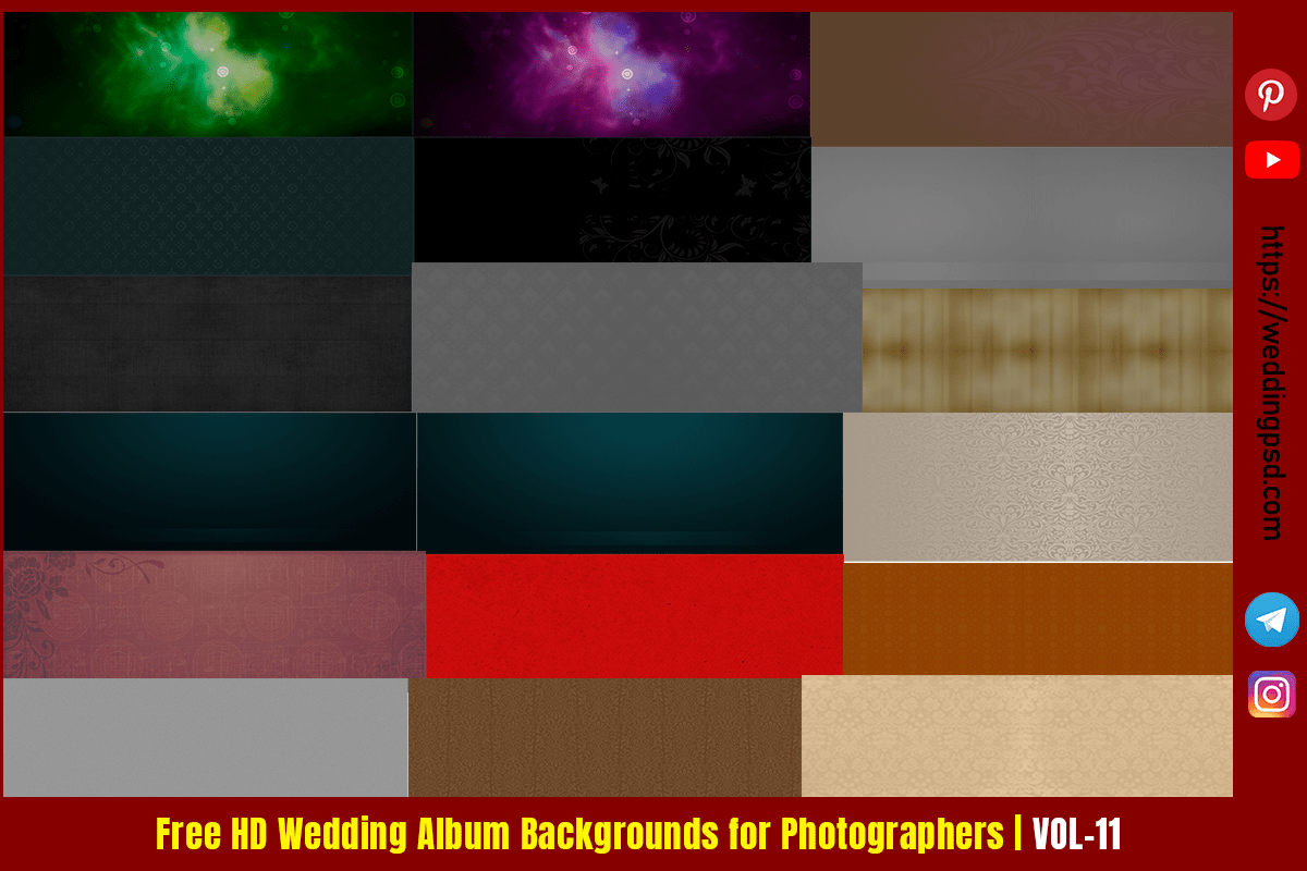 Free HD Wedding Album Backgrounds for Photographers