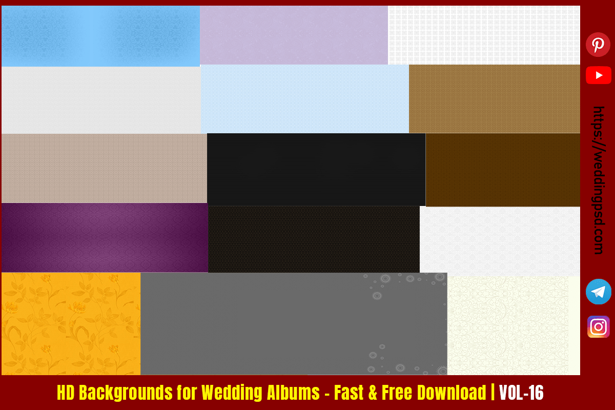 HD Backgrounds for Wedding Albums – Fast & Free Download