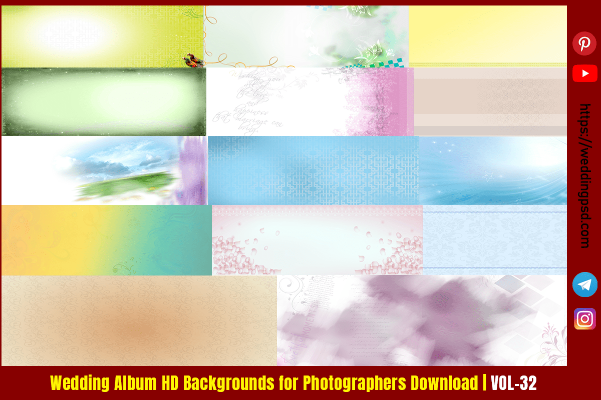 Wedding Album HD Backgrounds for Photographers Download