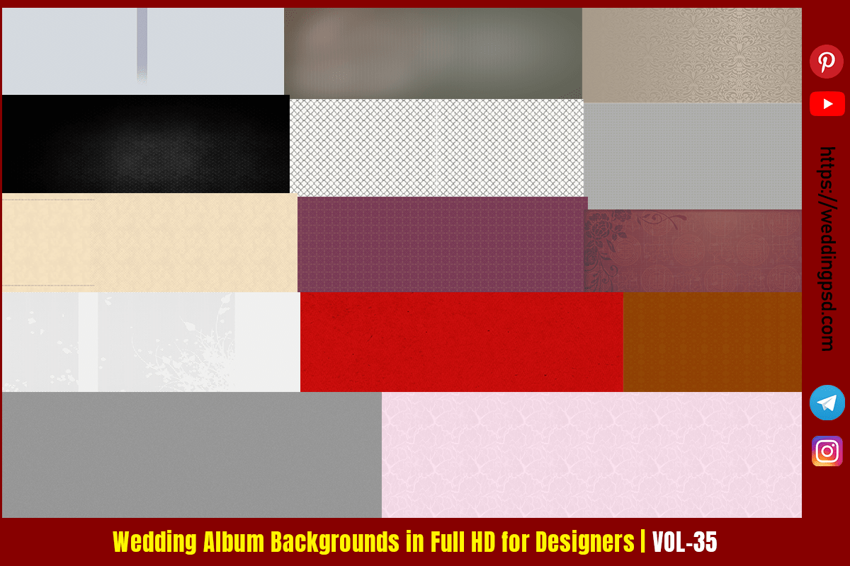 Wedding Album Backgrounds in Full HD for Designers