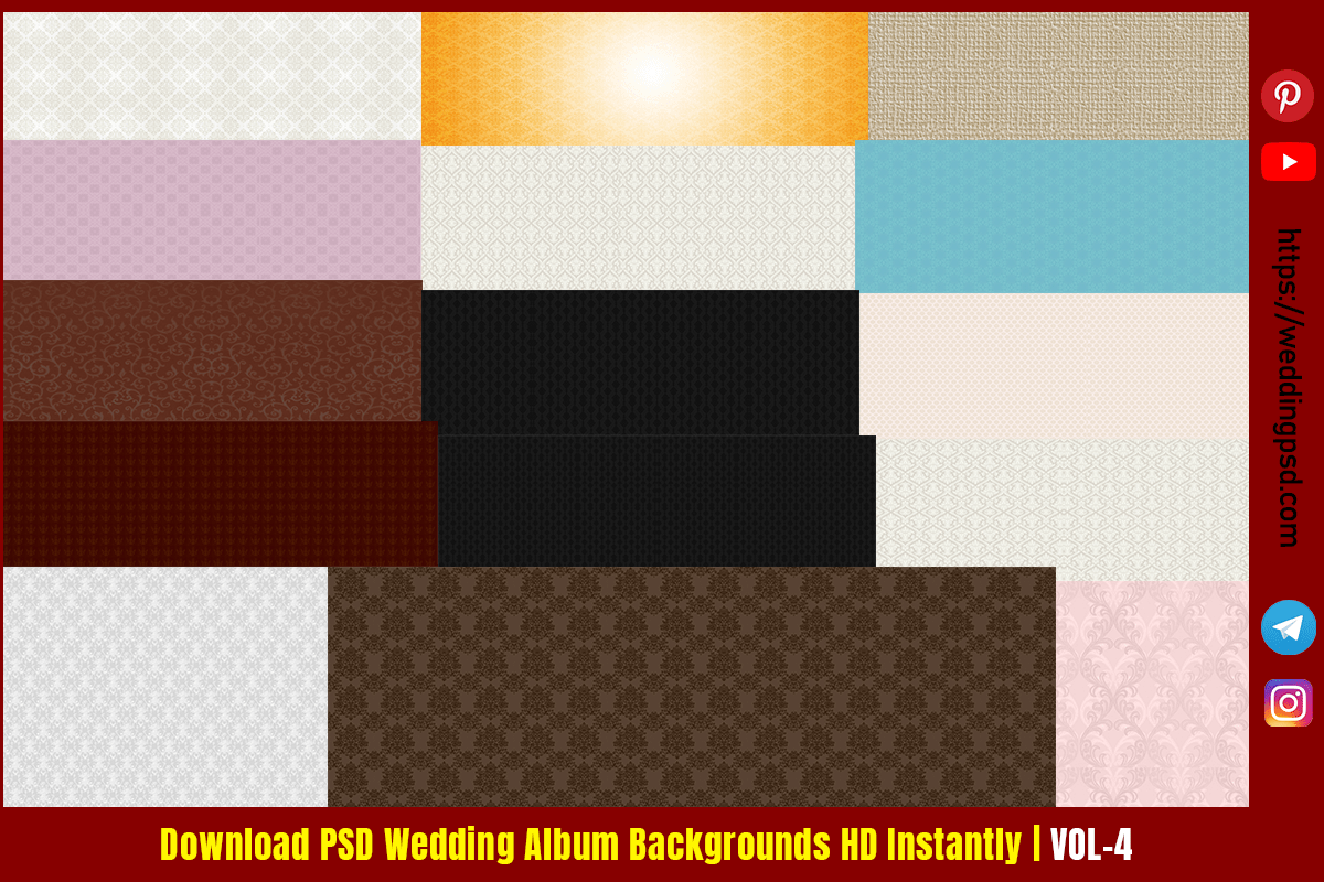 Download PSD Wedding Album Backgrounds HD Instantly