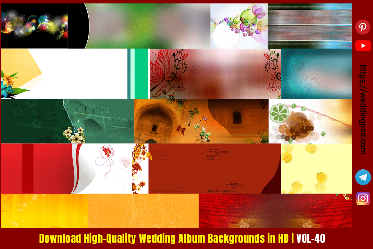 Download High-Quality Wedding Album Backgrounds in HD
