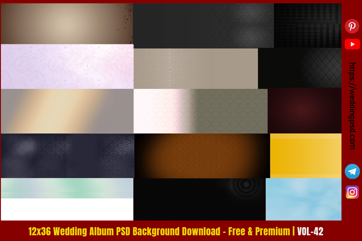 12x36 Wedding Album PSD Background Download – Free & Premium