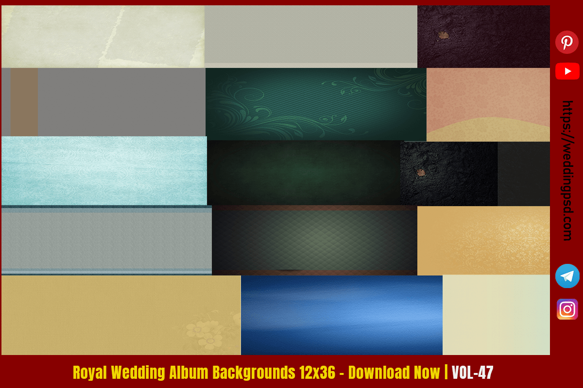 Royal Wedding Album Backgrounds 12x36 – Download Now