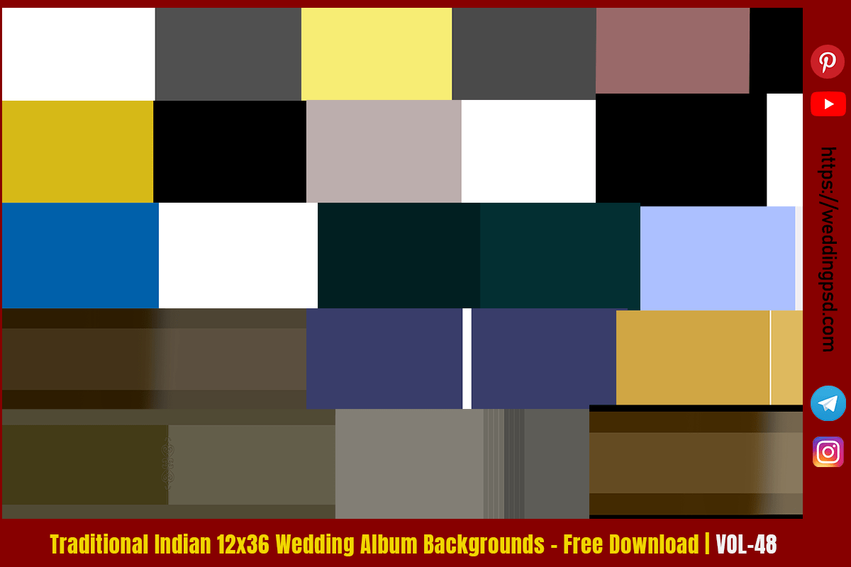 Traditional Indian 12x36 Wedding Album Backgrounds – Free Download