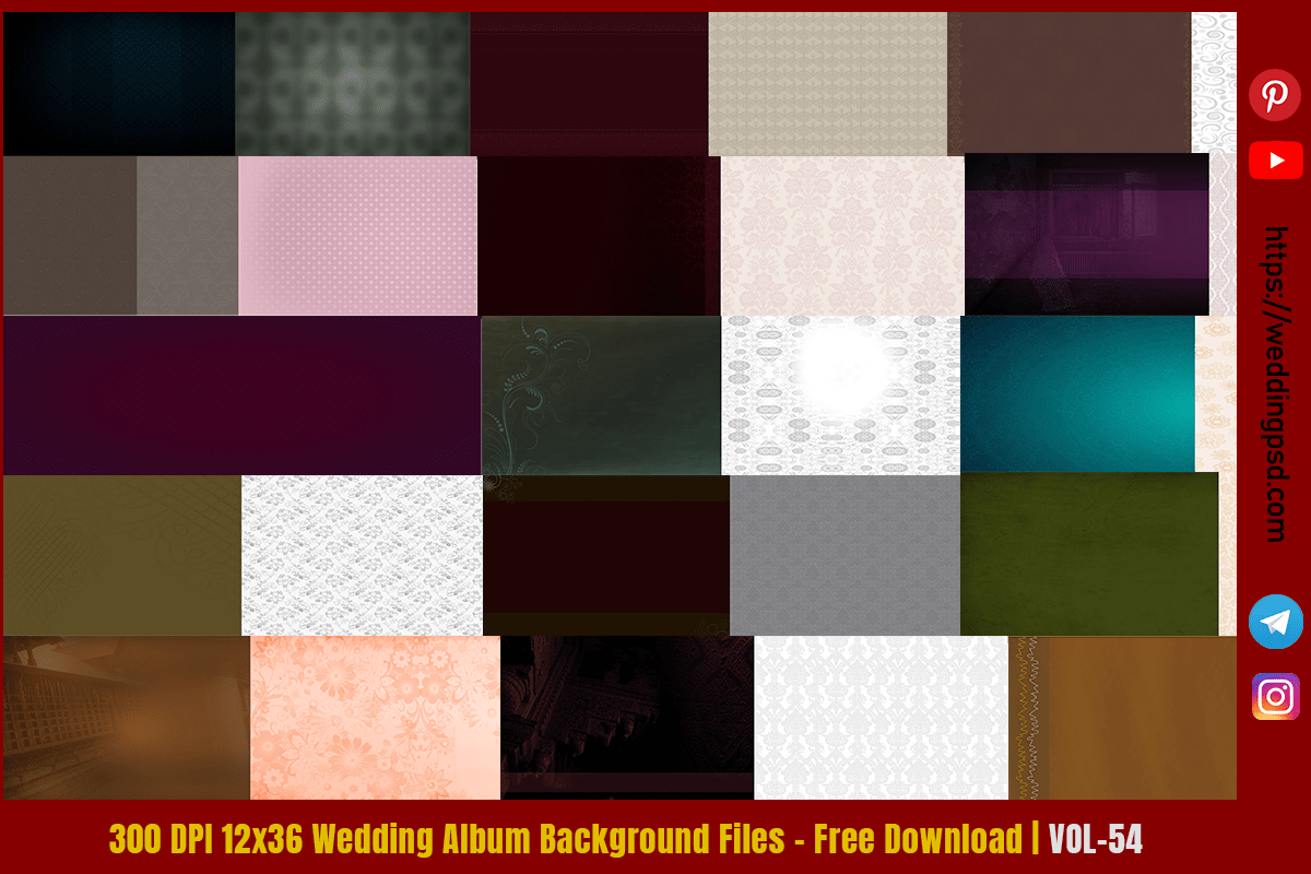 300 DPI 12x36 Wedding Album Background Files – Free Download