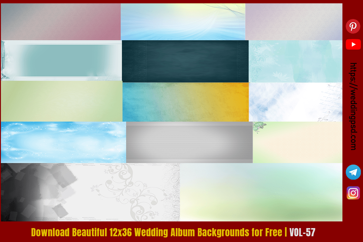 Download Beautiful 12x36 Wedding Album Backgrounds for Free