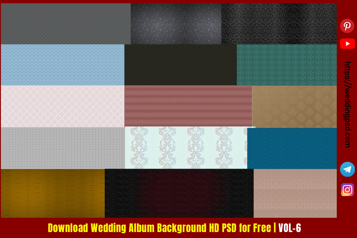 Download Wedding Album Background HD PSD for Free