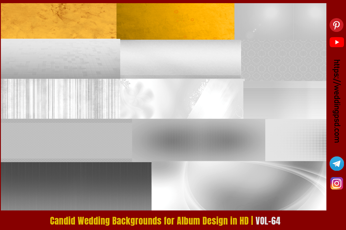 Candid Wedding Backgrounds for Album Design in HD