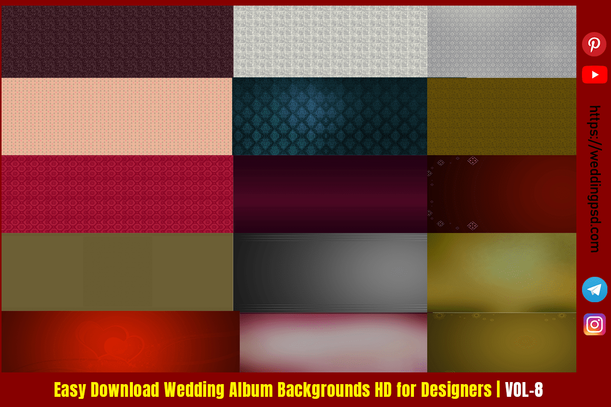 Easy Download Wedding Album Backgrounds HD