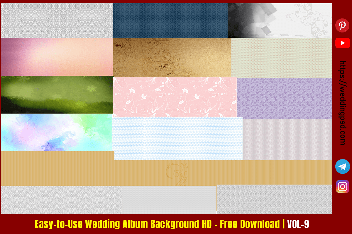 Easy-to-Use Wedding Album Background HD – Free Download