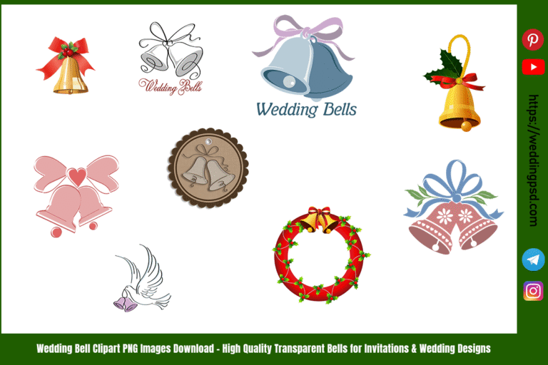 Wedding Bell Clipart PNG Images Download – High Quality Transparent Bells for Invitations & Wedding Designs