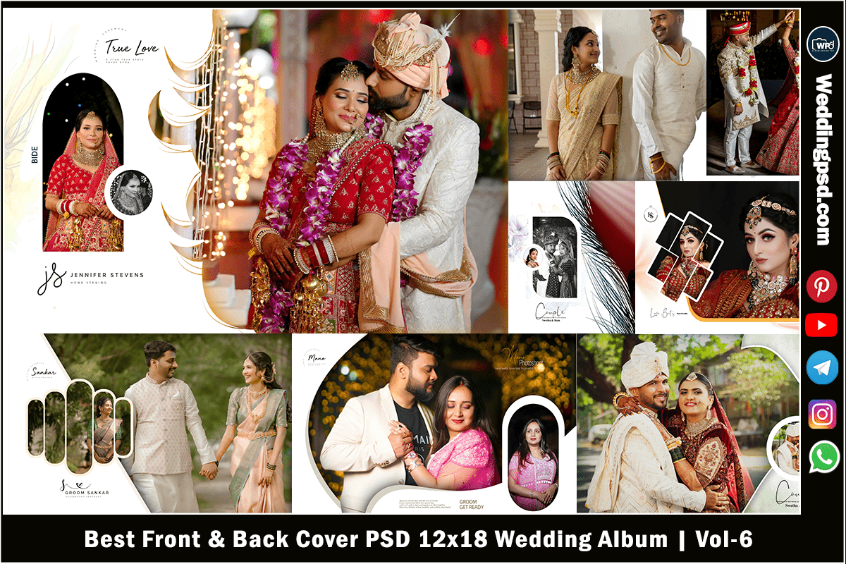 Best Front & Back Cover PSD 12x18 Wedding Album