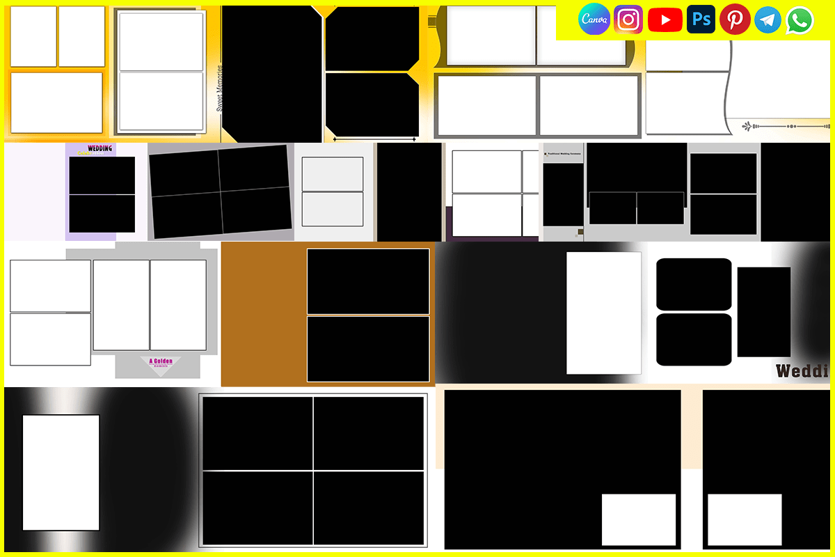 Free Haldi Album Design PSD Templates Download – 12x36 Layouts