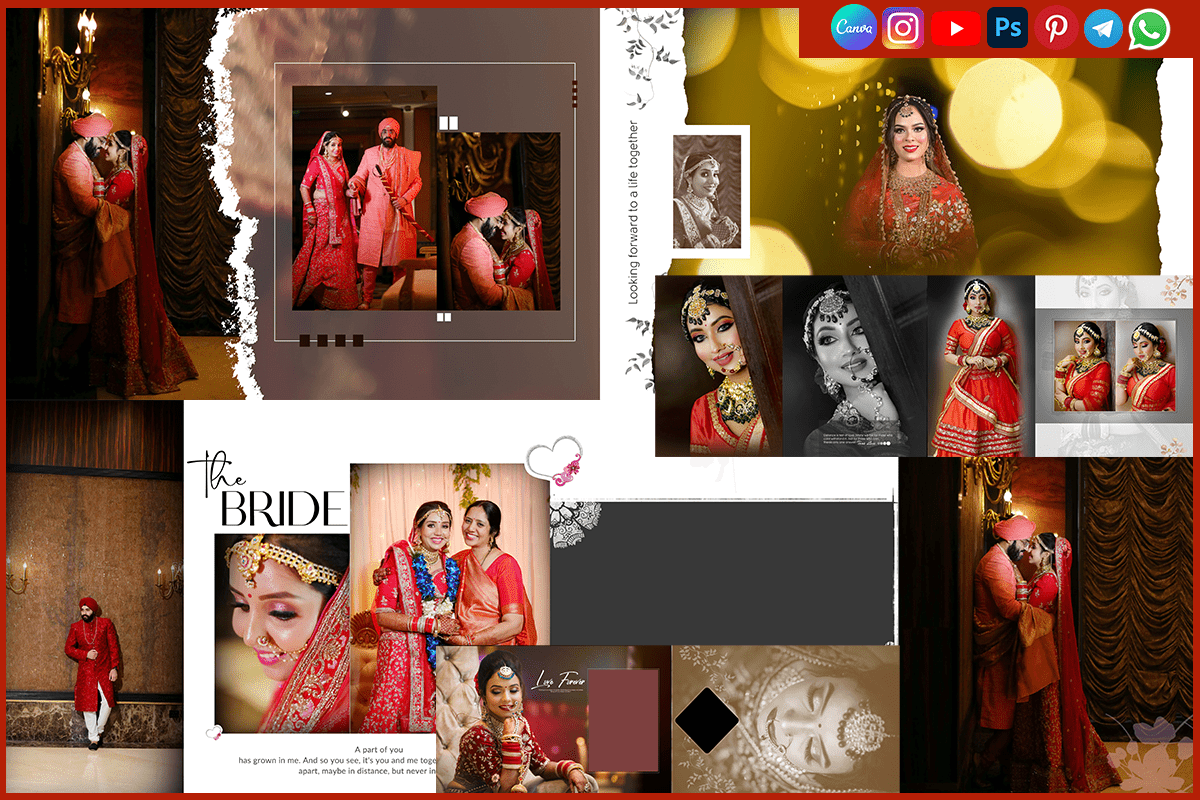 Panjabi Wedding Album Design PSD 12x36 Templates Free Download