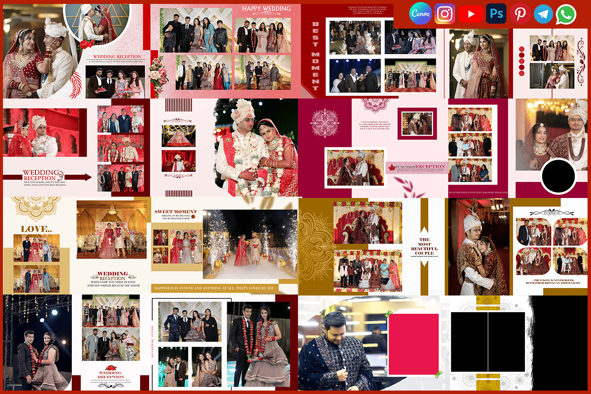 12x36 Reception Album Design PSD Templates Free Download