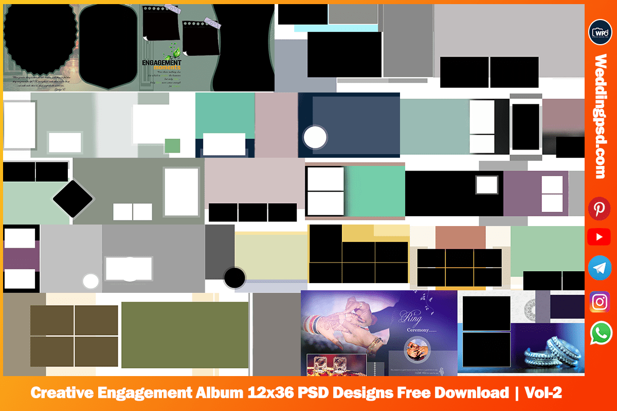 Creative Engagement Album 12x36 PSD Designs Free Download