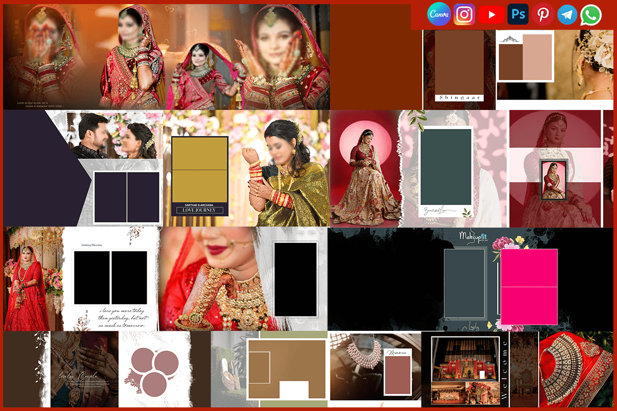 Shringaar Wedding Album Design PSD Download – Capture the Beauty of Bridal Elegance