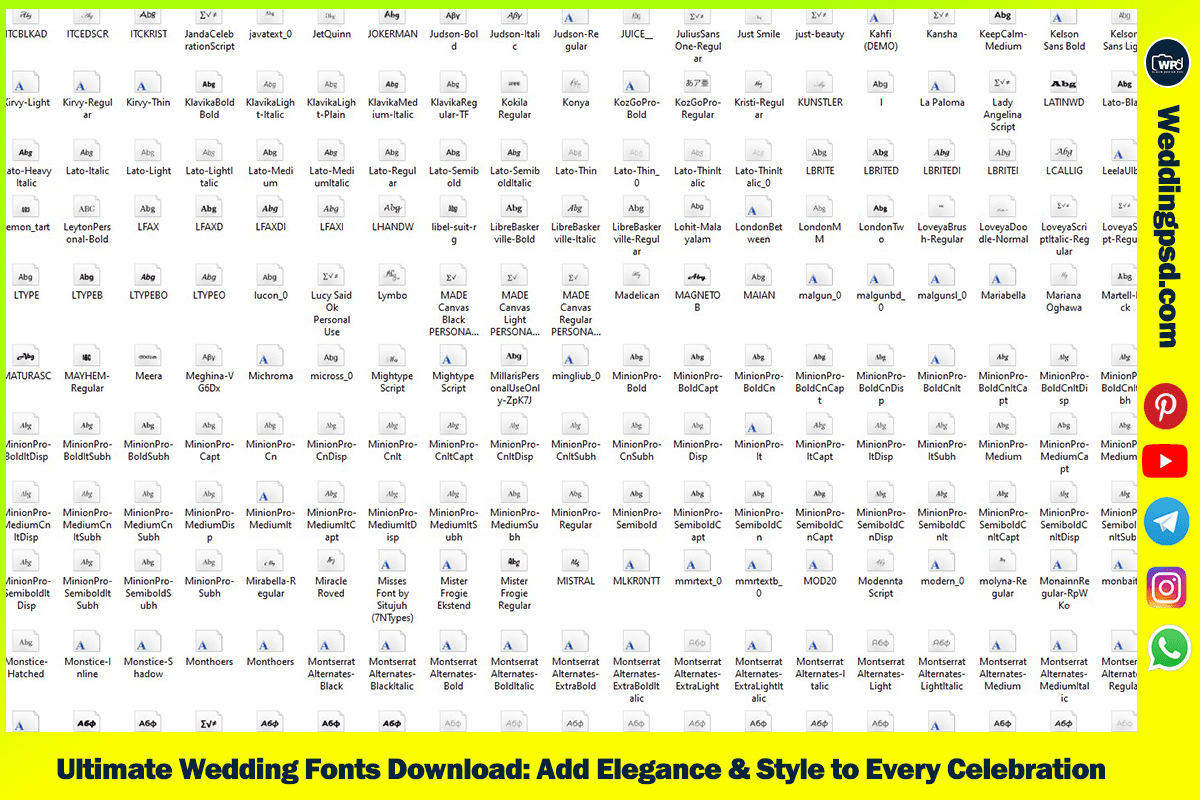 Ultimate Wedding Fonts Download