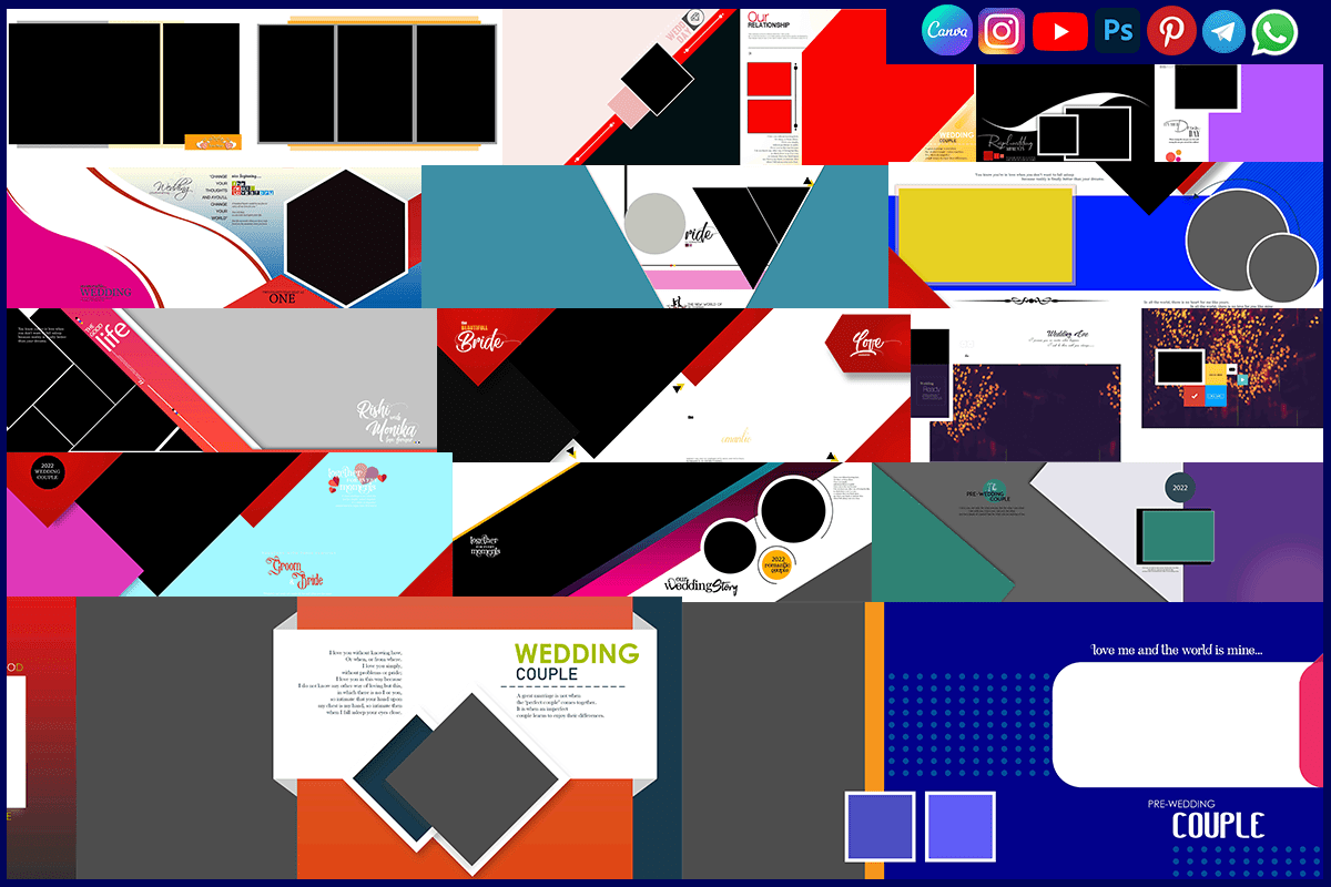 Creative Pre Wedding Album PSD Templates Free Download