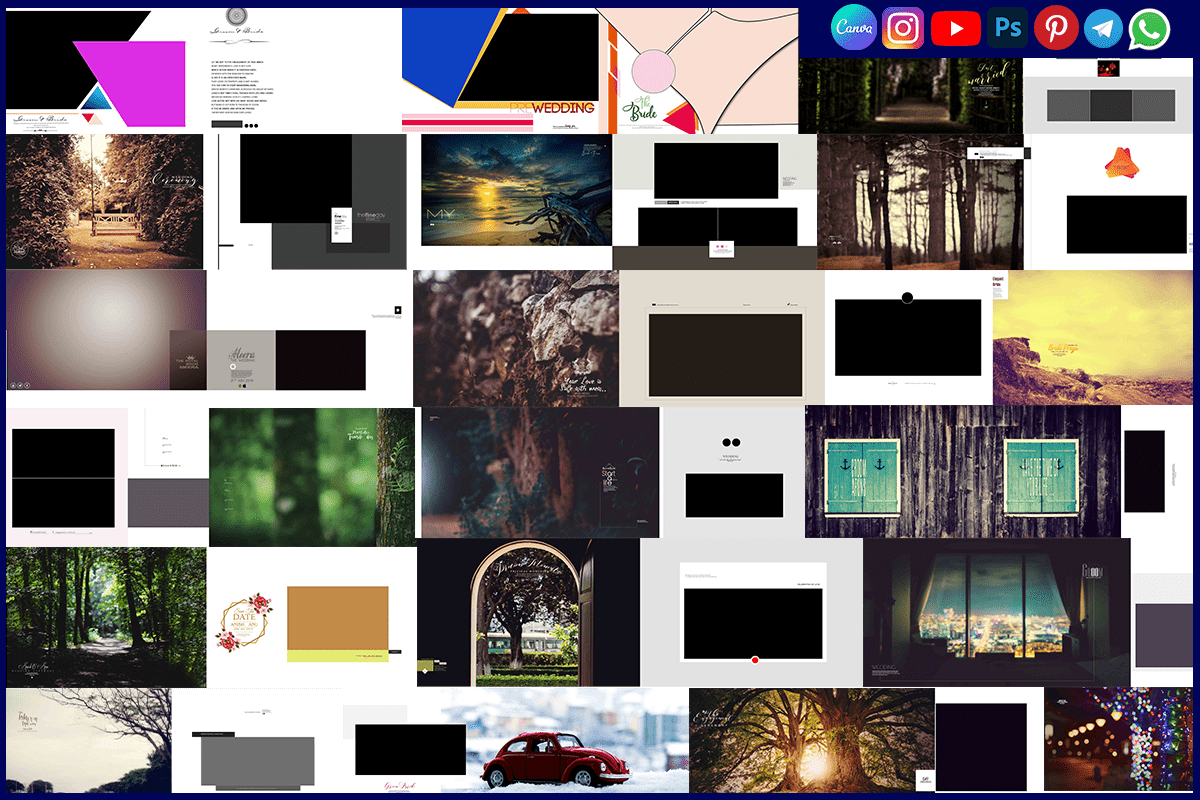 12x36 Christian Pre Wedding Album Design PSD Templates Download