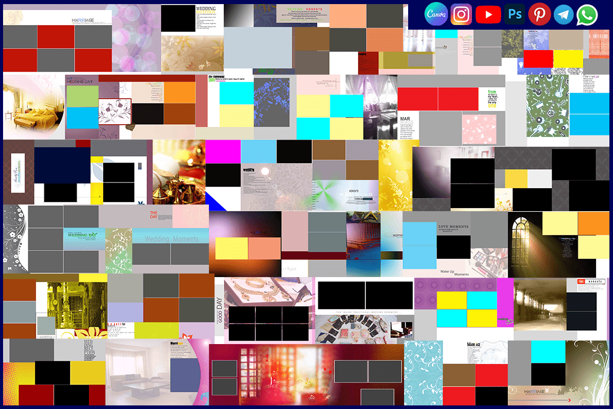 Wedding Reception Album Design PSD Sheet Download For Photoshop