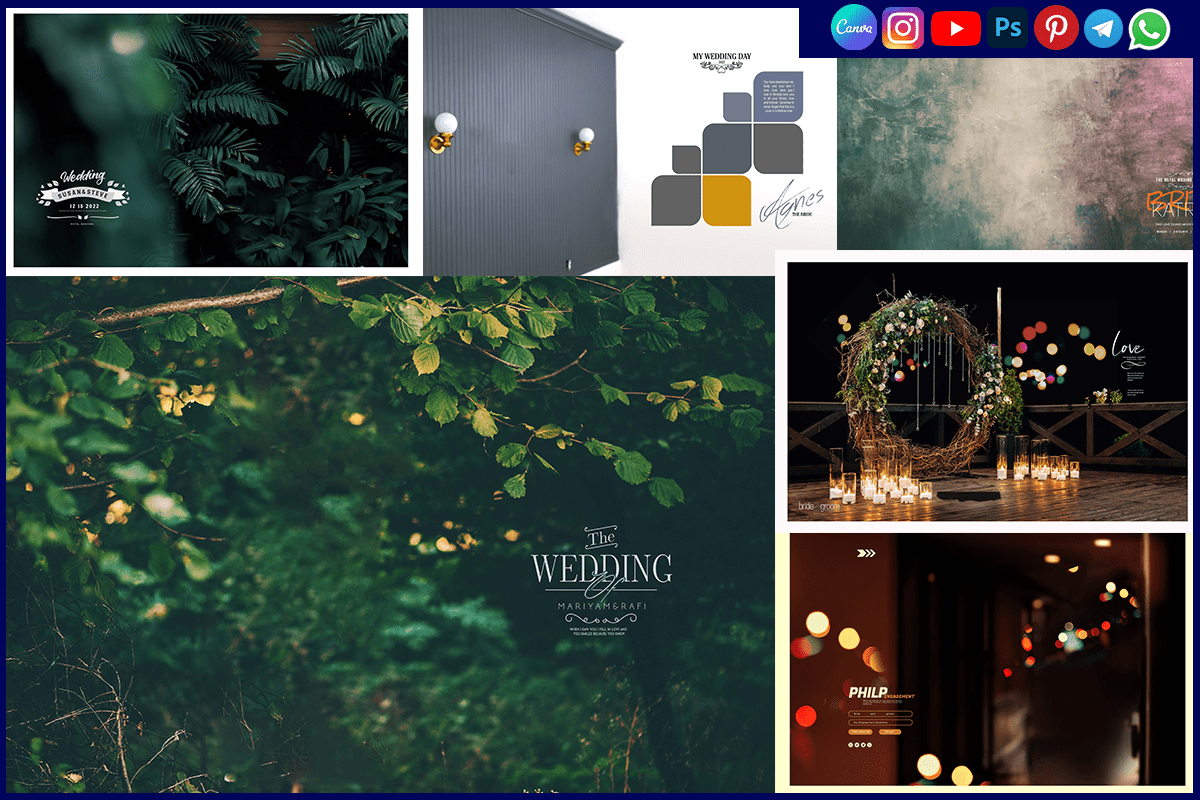 16x24 Traditional Bride Album PSD Templates Download