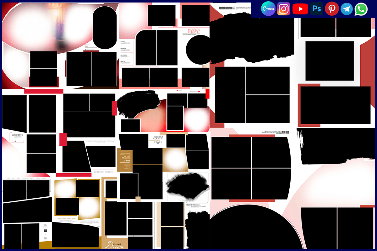 18x24 Wedding Album Design PSD Templates Free Download