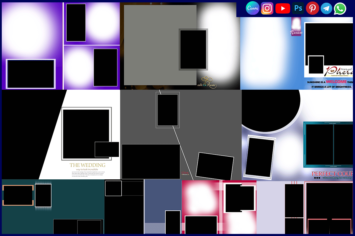 Exclusive 18x24 Wedding Album PSD Templates for Professional Designers