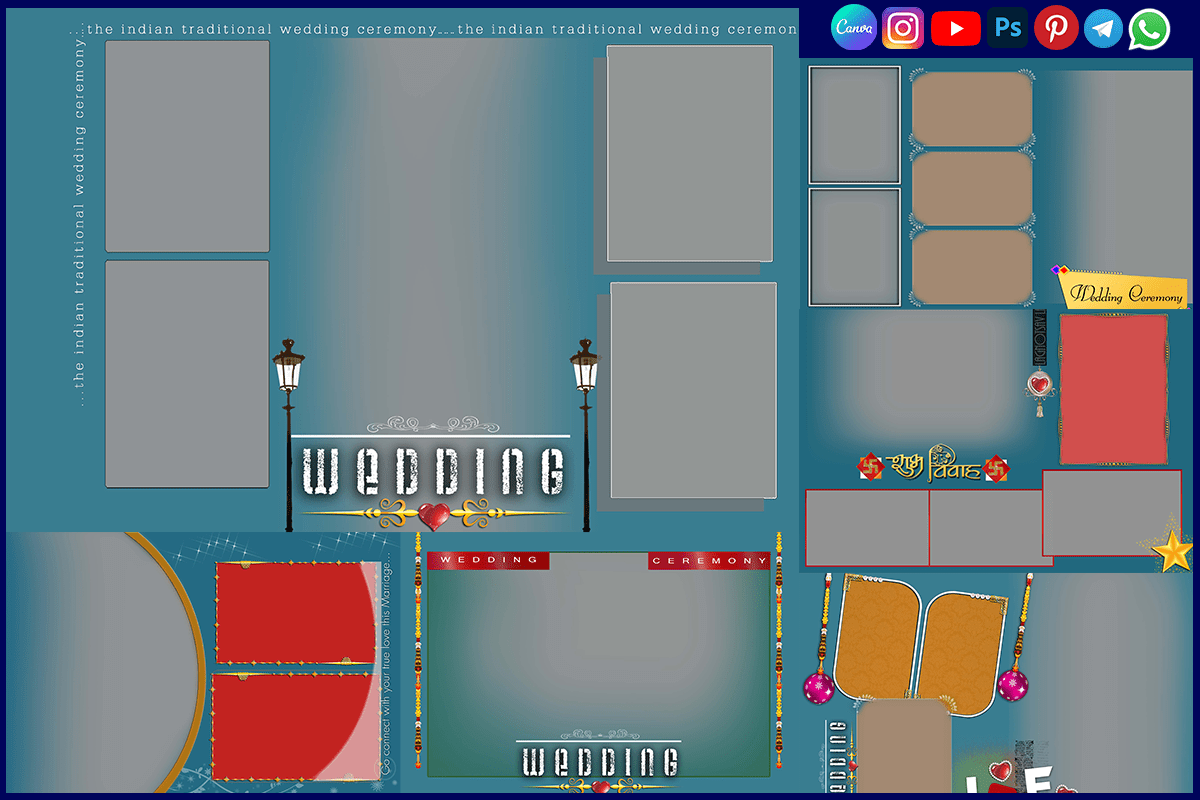 12x18 Indian Wedding Album Design PSD Templates Free Download