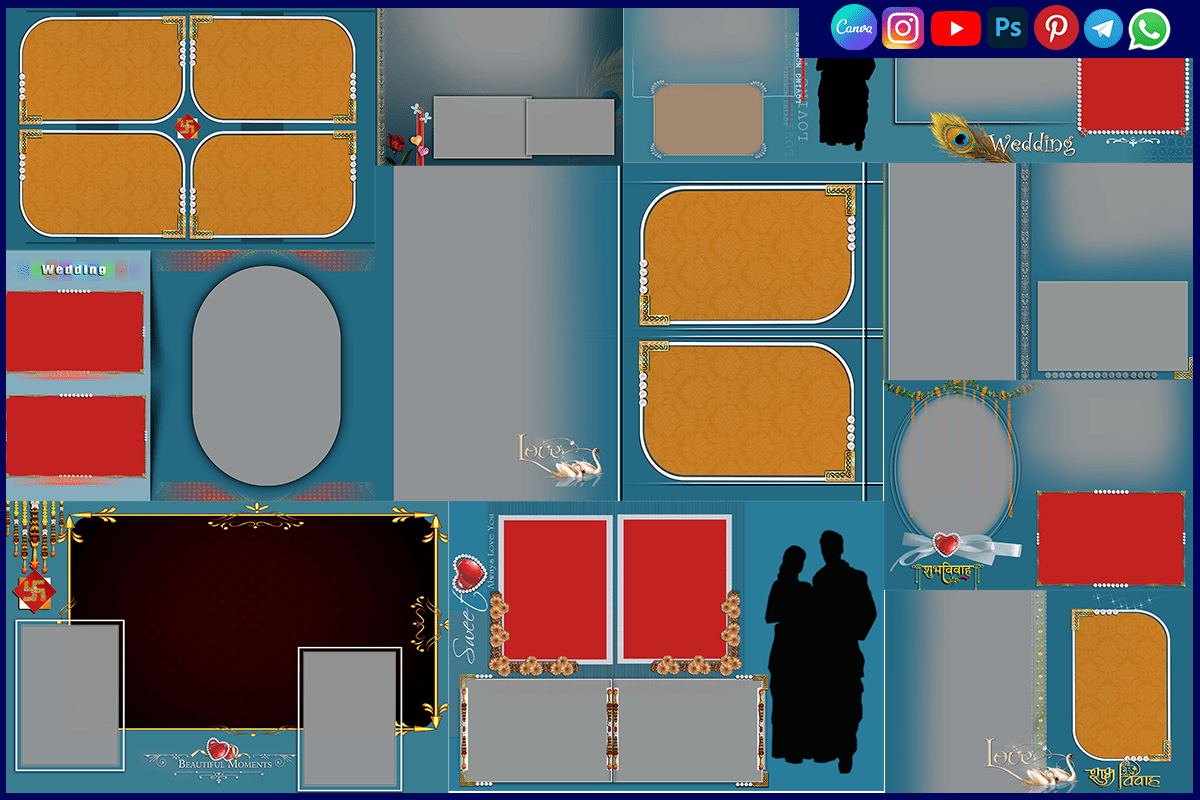 12x18 Wedding Album PSD Templates Free Download