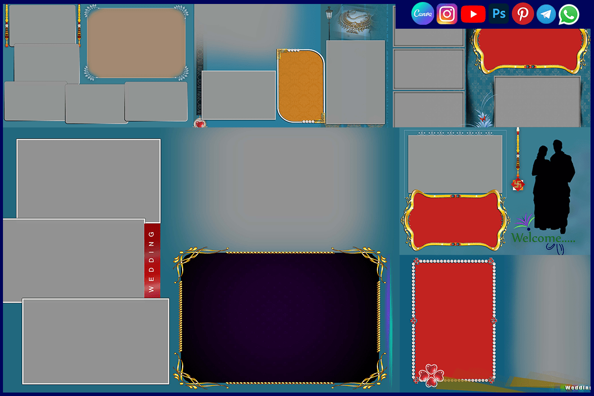 Traditional Indian Wedding Album 12x18 PSD Templates Download