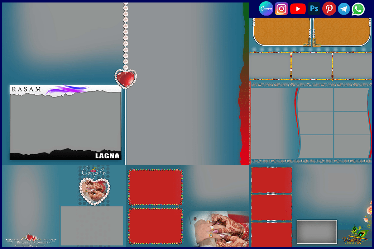 Top 12x18 Indian Wedding Album Design PSD Templates Download