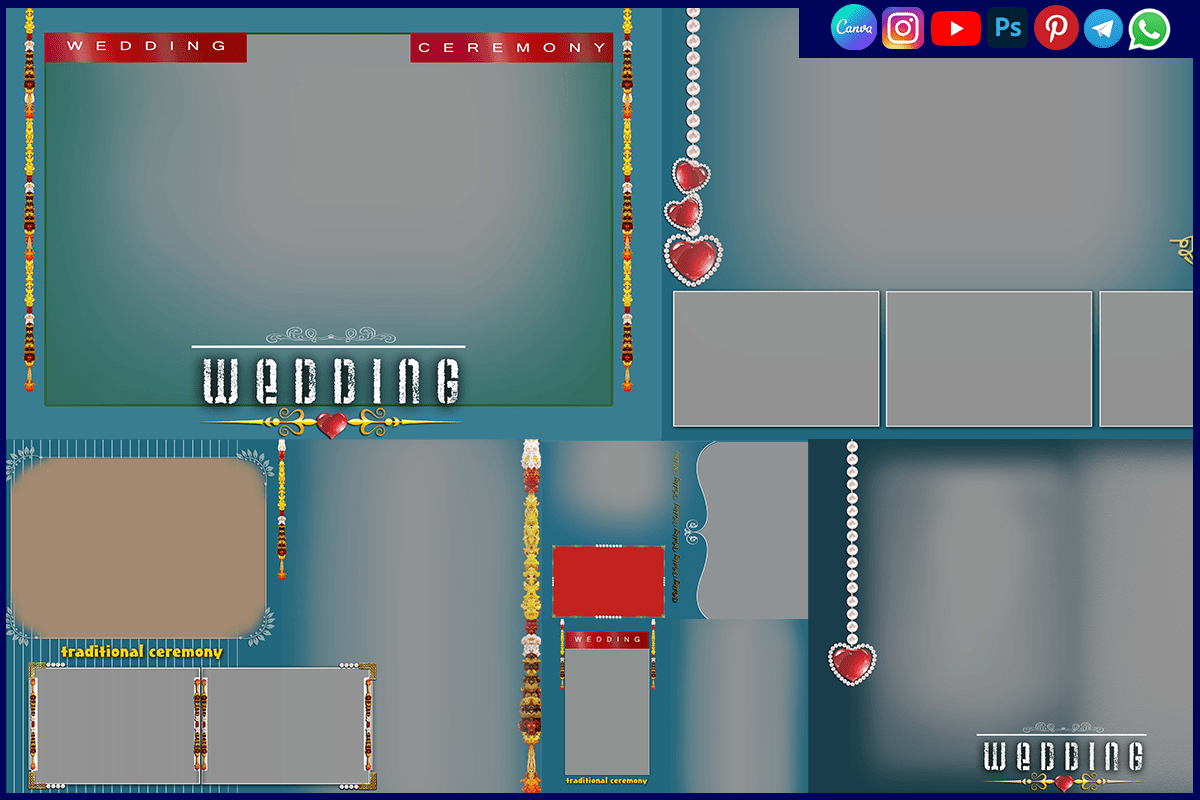 12x18 Marriage Album Design Templates PSD Free Download