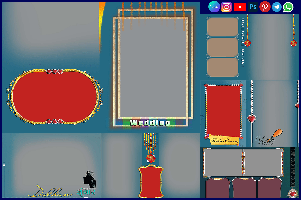 Top Trending 12x18 Wedding Album PSD Templates Free Download