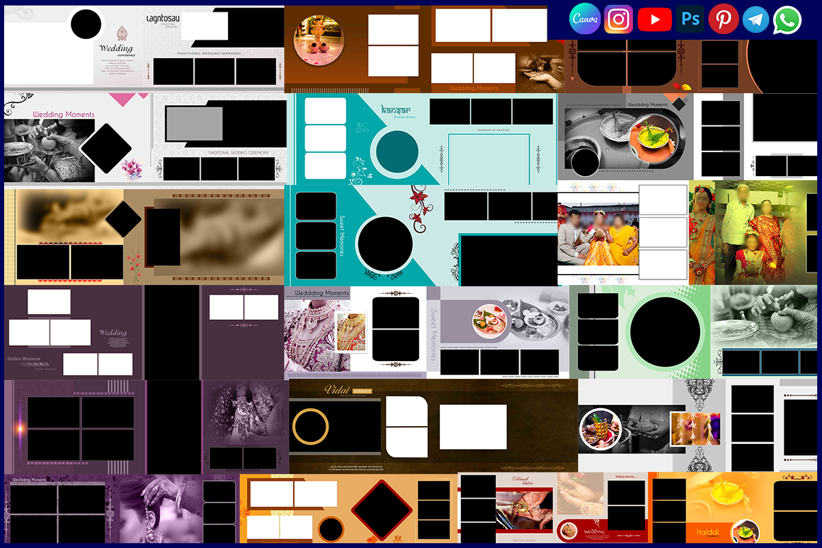 12x36 Traditional Wedding Ceremony Album PSD Templates Download