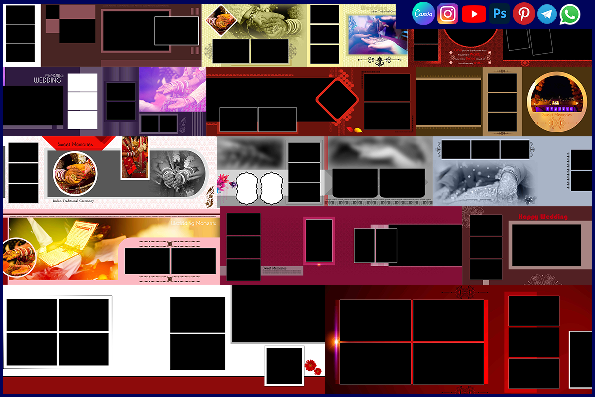 Indian Traditional Ceremony Album PSD 12x36 Sheet Download