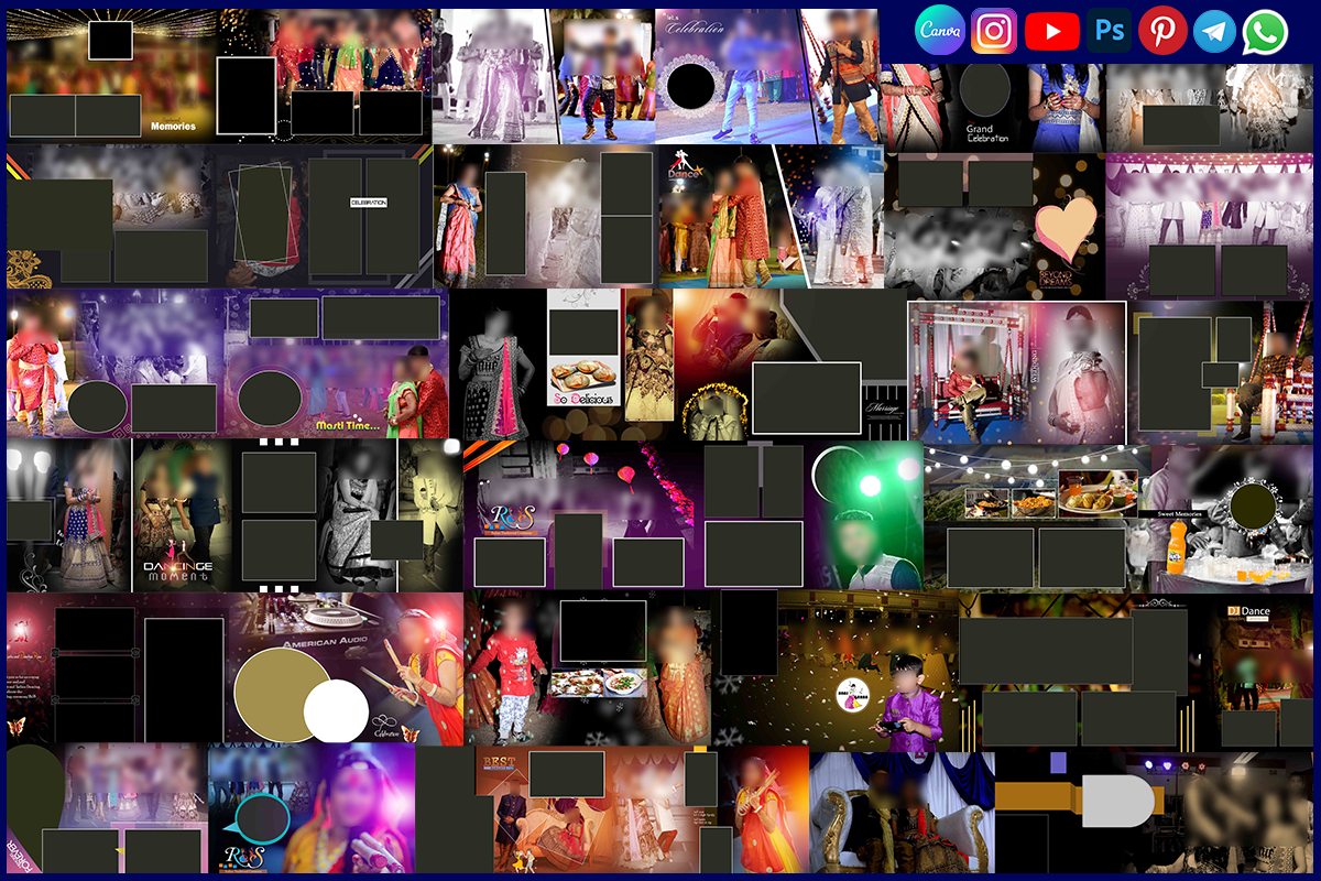 Wedding DJ Night Dance Album PSD 12x36 Templates Download