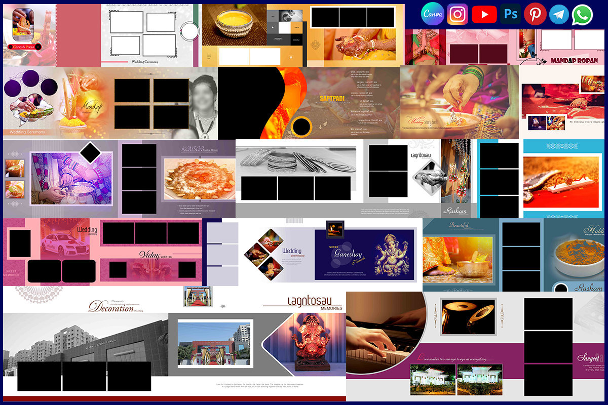 Wedding PSD.com Album Design 12x36 Templates Download