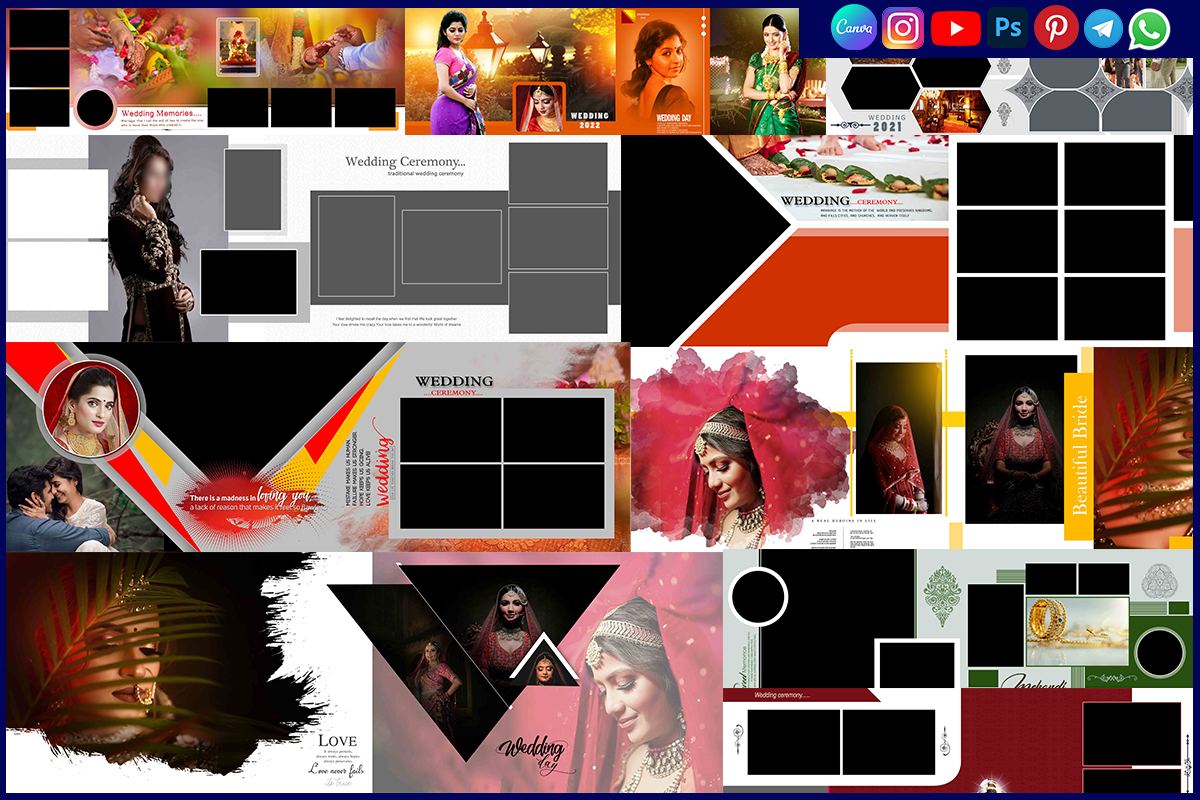 South Indian Wedding PSD 12x36 Templates Download