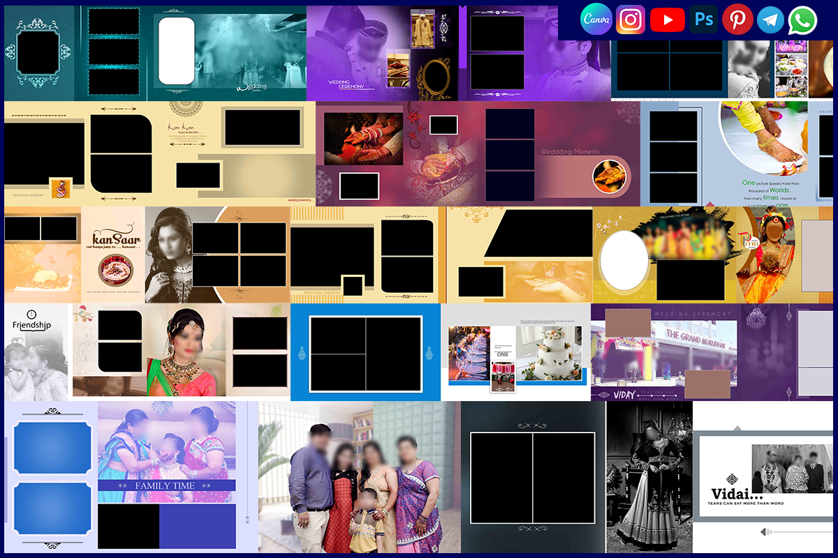 12x36 Wedding Album Mockup PSD Free Download