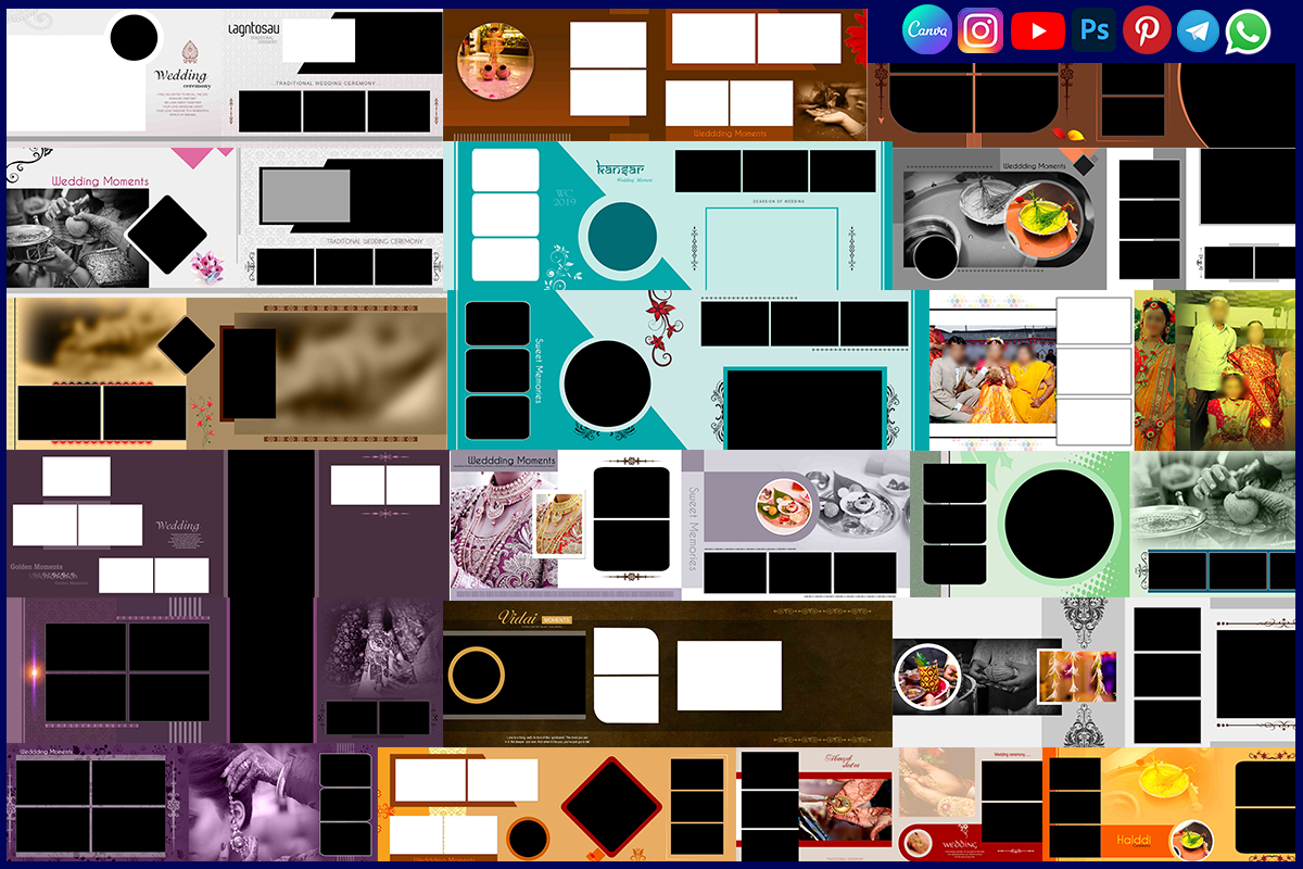 Shadi Album Photoshop PSD 12x36 Design Free Download