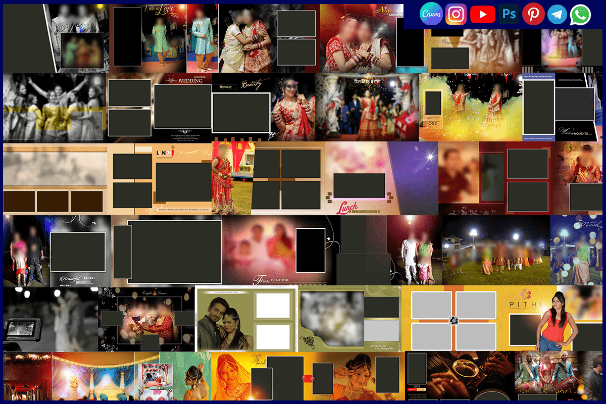 New Wedding Album PSD Free Download 12x36