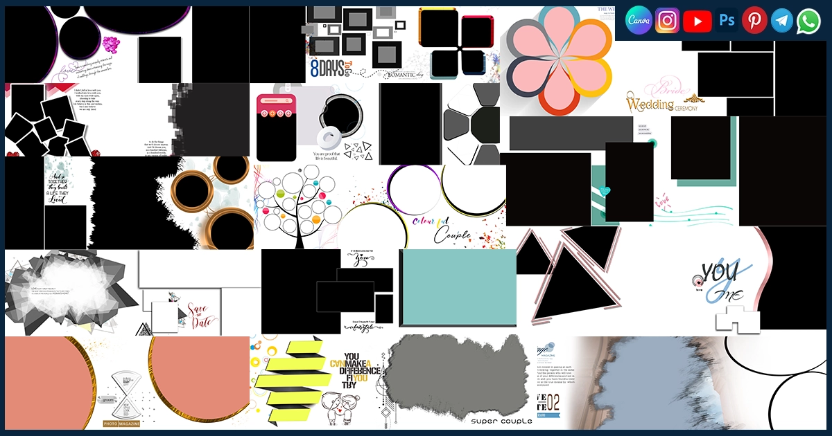 Pre Shoot Album Design PSD 12x36 Templates Free Download